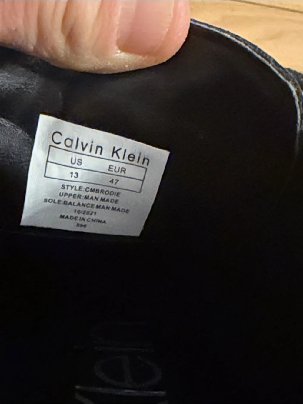 Calvin Klein Men's Black Patent Leather Brodie Lace-Up Oxfords